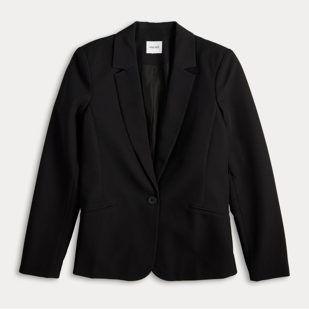 Nine West Classic Black One-Button Blazer